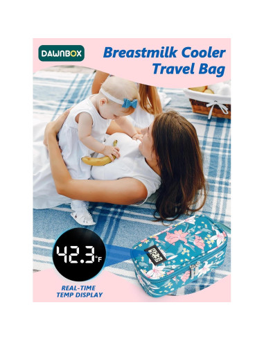 Bolsa de Viaje para Leche Materna DawnBox - 0.59kg, Pantalla Temperatura