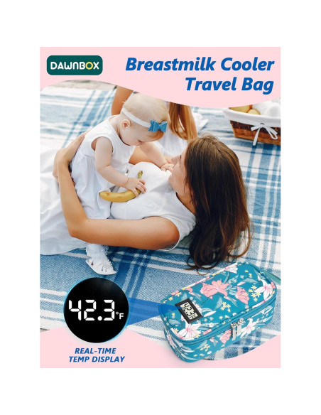 Bolsa de Viaje para Leche Materna DawnBox - 0.59kg, Pantalla Temperatura