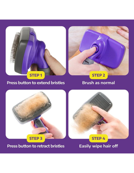 Cepillo Autolimpiante para Perros y Gatos - Aseo Eficiente