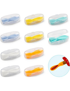 Cucharas de Silicona para Pouch de Comida Bebés MiniMunch - 10 Piezas 2