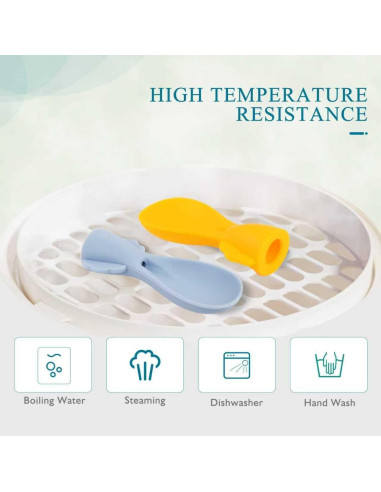 Cucharas de Silicona para Pouch de Comida Bebés MiniMunch - 10 Piezas