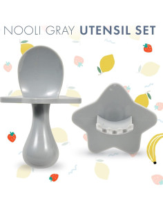 Juego de Cucharas y Tenedores de Silicona Elli&Nooli - 2 Piezas 2