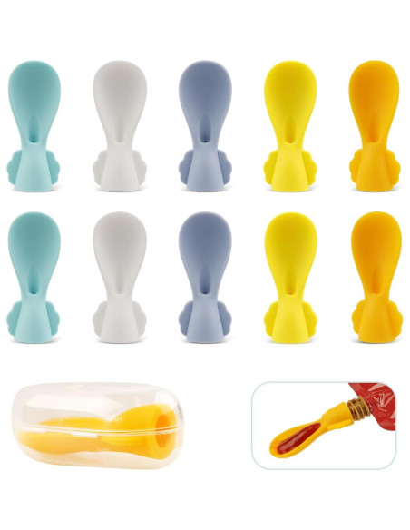 Cucharas de Silicona para Pouch de Comida Bebés MiniMunch - 10 Piezas