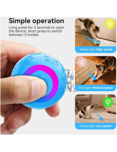 Juguete Interactivo para Gatos Hipibbo O9 Azul Recargable USB 2