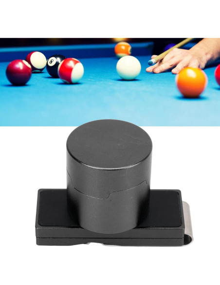 Soporte de Tiza Magnético para Billar HilBeliFU - Aluminio Negro