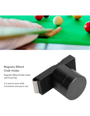 Soporte de Tiza Magnético para Billar HilBeliFU - Aluminio Negro