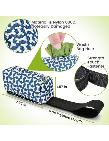 Dispensador de bolsas de excremento para perro PobbY - 2 unidades + 30 bolsas