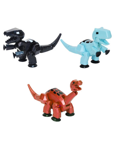 Zing Stikbot MEGA Dino 3 Pack - Brontosaurus, T-Rex, Carnotaurus