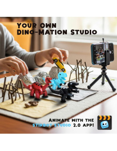 Zing Stikbot MEGA Dino 3 Pack - Brontosaurus, T-Rex, Carnotaurus 2