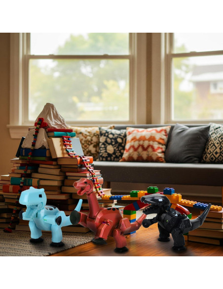 Zing Stikbot MEGA Dino 3 Pack - Brontosaurus, T-Rex, Carnotaurus