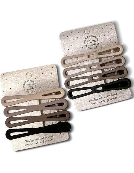 Clips de Pelo en Forma de Pato TENOC 8 Piezas 8 cm Antideslizantes