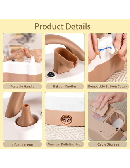 Bomba de aire eléctrica AXHJ para globos - Doble boquilla 110V