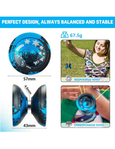 Yoyo Profesional HKSOD Responsive y Unresponsive con Accesorios 2