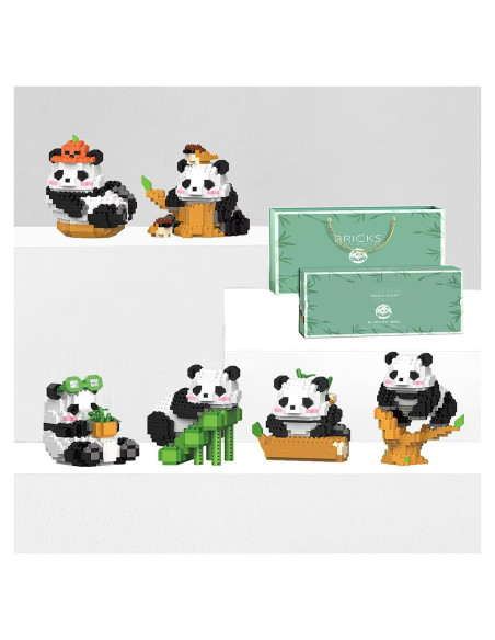 Mini Bloques de Construcción 3D Panda ZEMIRO CHARGE 2502 PZS