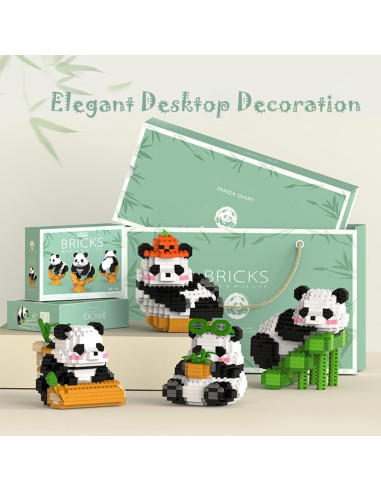 Mini Bloques de Construcción 3D Panda ZEMIRO CHARGE 2502 PZS