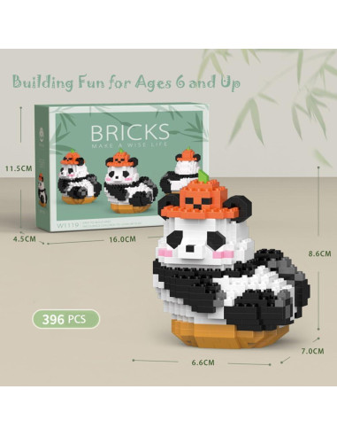 Mini Bloques de Construcción 3D Panda ZEMIRO CHARGE 2502 PZS