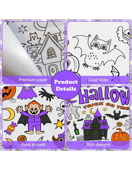 Póster Gigante para Colorear Halloween PERFQU 183x76 cm
