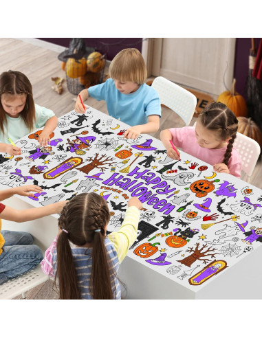 Póster Gigante para Colorear Halloween PERFQU 183x76 cm