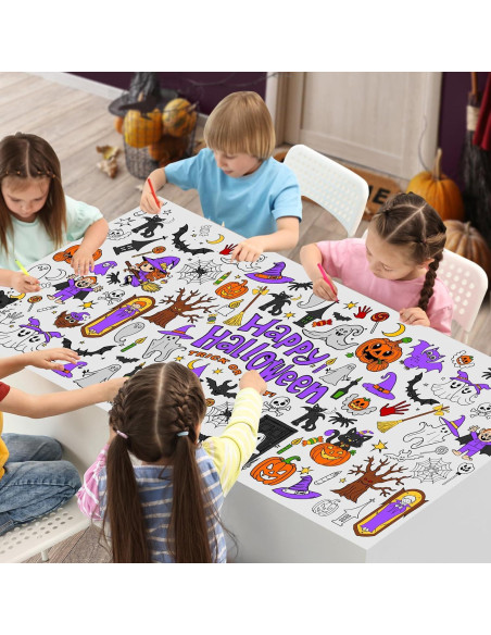 Póster Gigante para Colorear Halloween PERFQU 183x76 cm