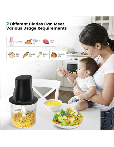 Desgarrador de Pollo Eléctrico Didforu 250W con Molinillo