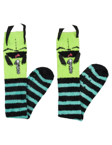 Calcetines Pantufla 3D Invader Zim Gir Bioworld Mujeres