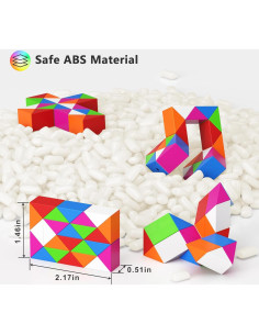 Mini Cubo de Serpiente Fidget Vdealen - 12 Piezas 5.5x3.7 cm 2