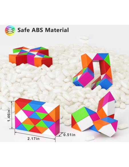 Mini Cubo de Serpiente Fidget Vdealen - 12 Piezas 5.5x3.7 cm