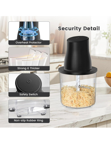 Desgarrador de Pollo Eléctrico Didforu 250W con Molinillo