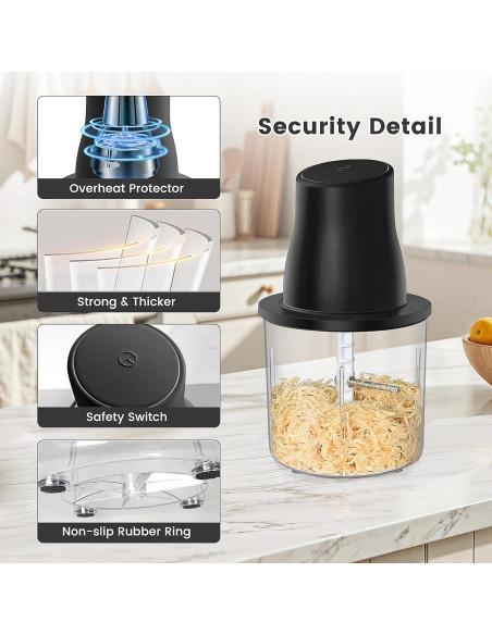 Desgarrador de Pollo Eléctrico Didforu 250W con Molinillo