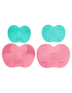 4 Alfombrillas de Limpieza de Brochas de Maquillaje Silicona