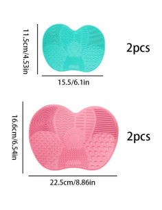 4 Alfombrillas de Limpieza de Brochas de Maquillaje Silicona 2