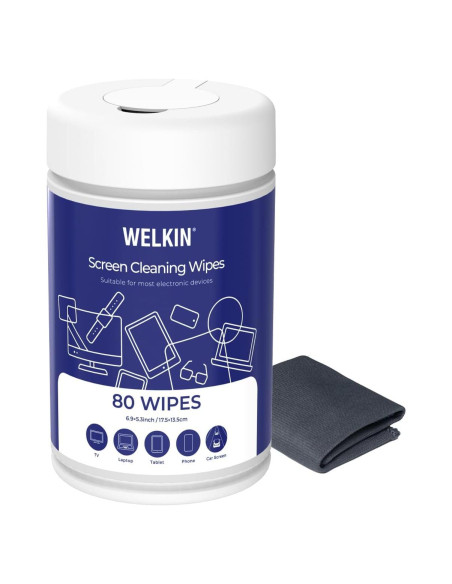 Toallitas de Limpieza WELKIN 80 Pcs - Sin Rayas y No Tóxicas