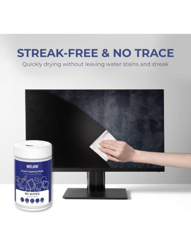 Toallitas de Limpieza WELKIN 80 Pcs - Sin Rayas y No Tóxicas