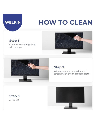 Toallitas de Limpieza WELKIN 80 Pcs - Sin Rayas y No Tóxicas