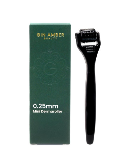 Mini Rodillo Derma Gin Amber 0.25mm - 48 Agujas para Piel