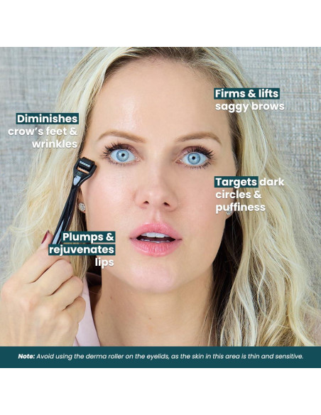 Mini Rodillo Derma Gin Amber 0.25mm - 48 Agujas para Piel