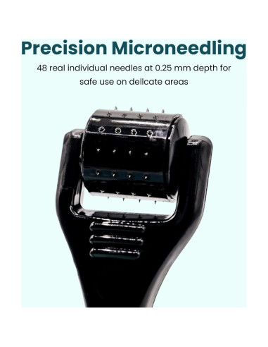 Mini Rodillo Derma Gin Amber 0.25mm - 48 Agujas para Piel