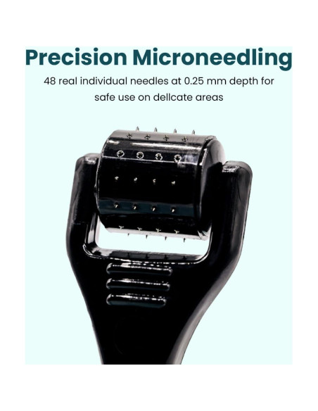 Mini Rodillo Derma Gin Amber 0.25mm - 48 Agujas para Piel