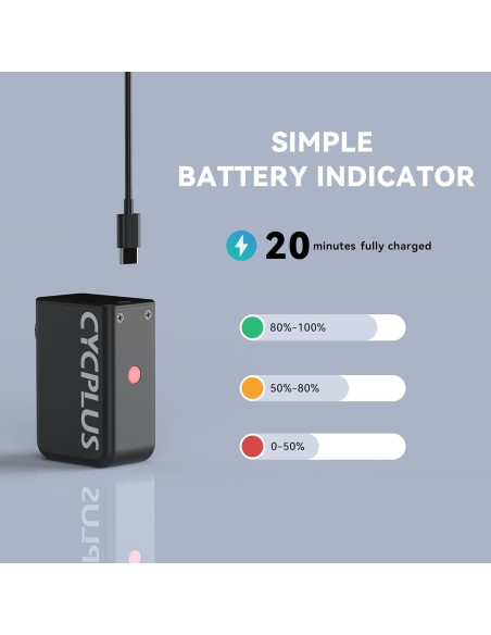 Bomba de Bicicleta CYCPLUS Tiny Pump 100PSI Recargable