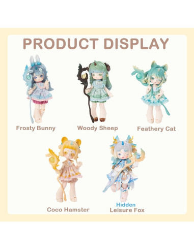 Antu Cute Beast Magic Series - Set de 4 Figuras Coleccionables