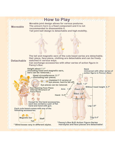 Antu Cute Beast Magic Series - Set de 4 Figuras Coleccionables