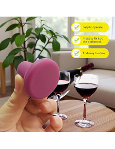 Juego de 8 Tapones de Silicona RyanDesign - Selladores de Vino 2