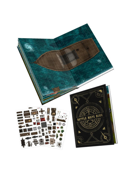 CZYY Libro de Mapas de Batalla RPG - 32 Mats Reutilizables 1"