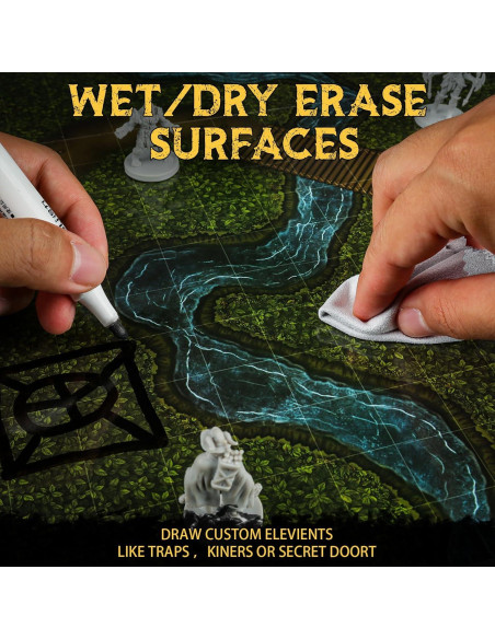 CZYY Libro de Mapas de Batalla RPG - 32 Mats Reutilizables 1"