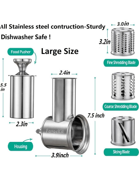 Accesorio Rallador y Cortador FavorKit para Batidora KitchenAid