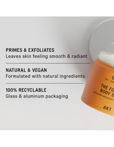 Exfoliante Corporal Espumoso AKT 250ml con Arroz y Papaya