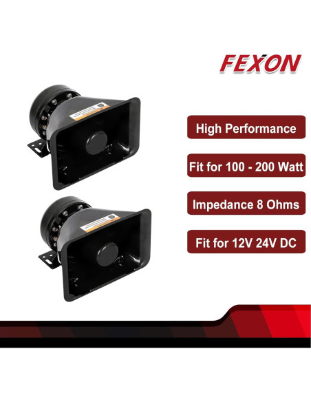 Altavoz de Sirena KingzAuto 200W 135dB 12V para Vehículos