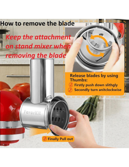 Accesorio Rallador y Cortador FavorKit para Batidora KitchenAid