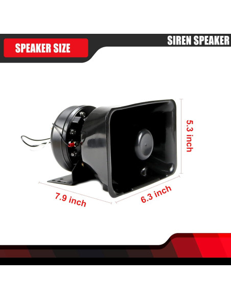 Altavoz de Sirena KingzAuto 200W 135dB 12V para Vehículos