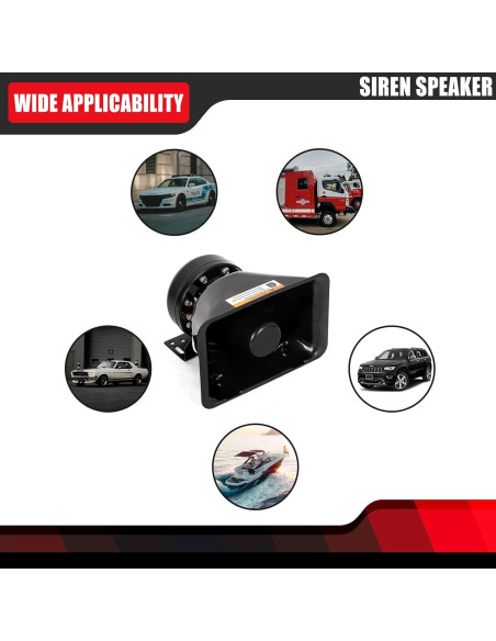 Altavoz de Sirena KingzAuto 200W 135dB 12V para Vehículos